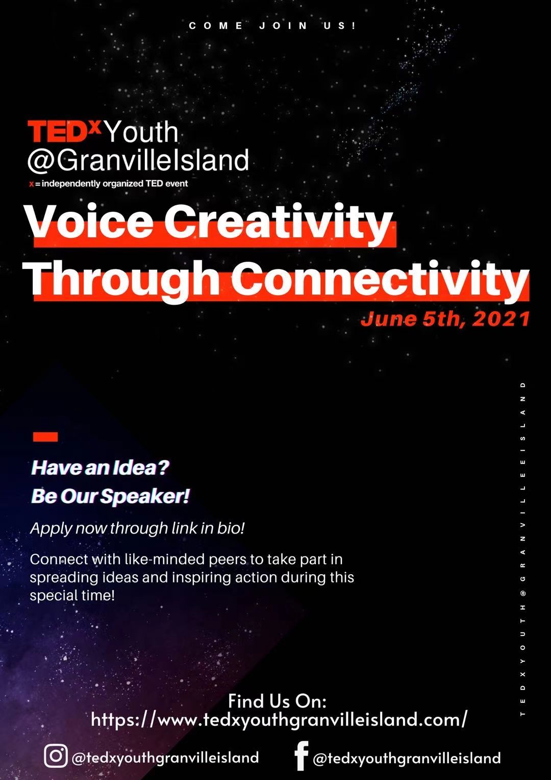 TedxYouth Granville Island活动6月举行