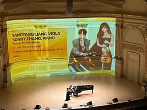 知名青年钢琴演奏家Sunny霖锴频频登台，11月21日晚在纽约卡内基主厅—斯特恩音乐厅成功演出